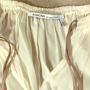 Agnona sleeveless trapeze silk top